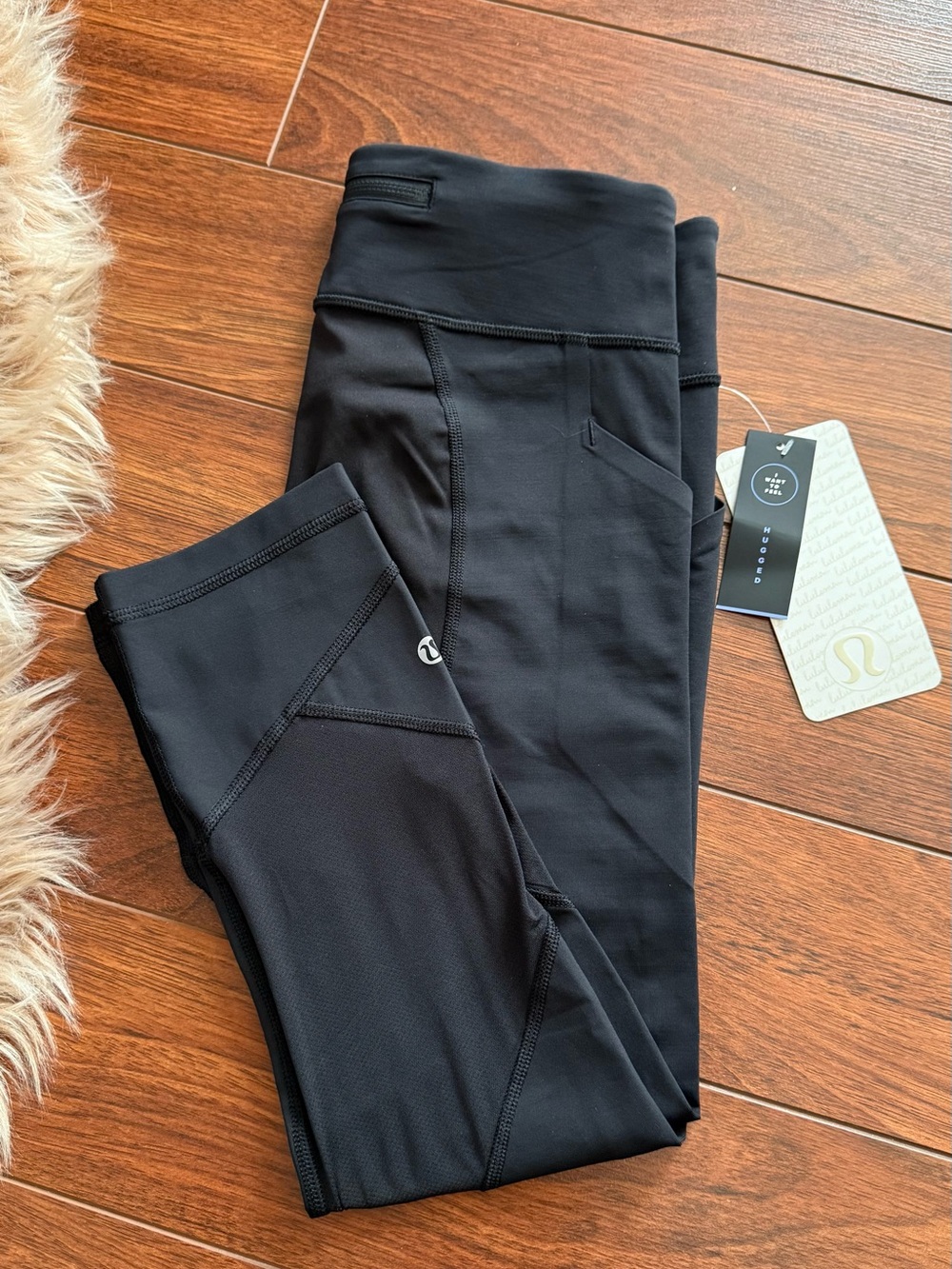 Black Lululemon Pace Rival Crop 23” black size 6 leggings in size 6 #activewear